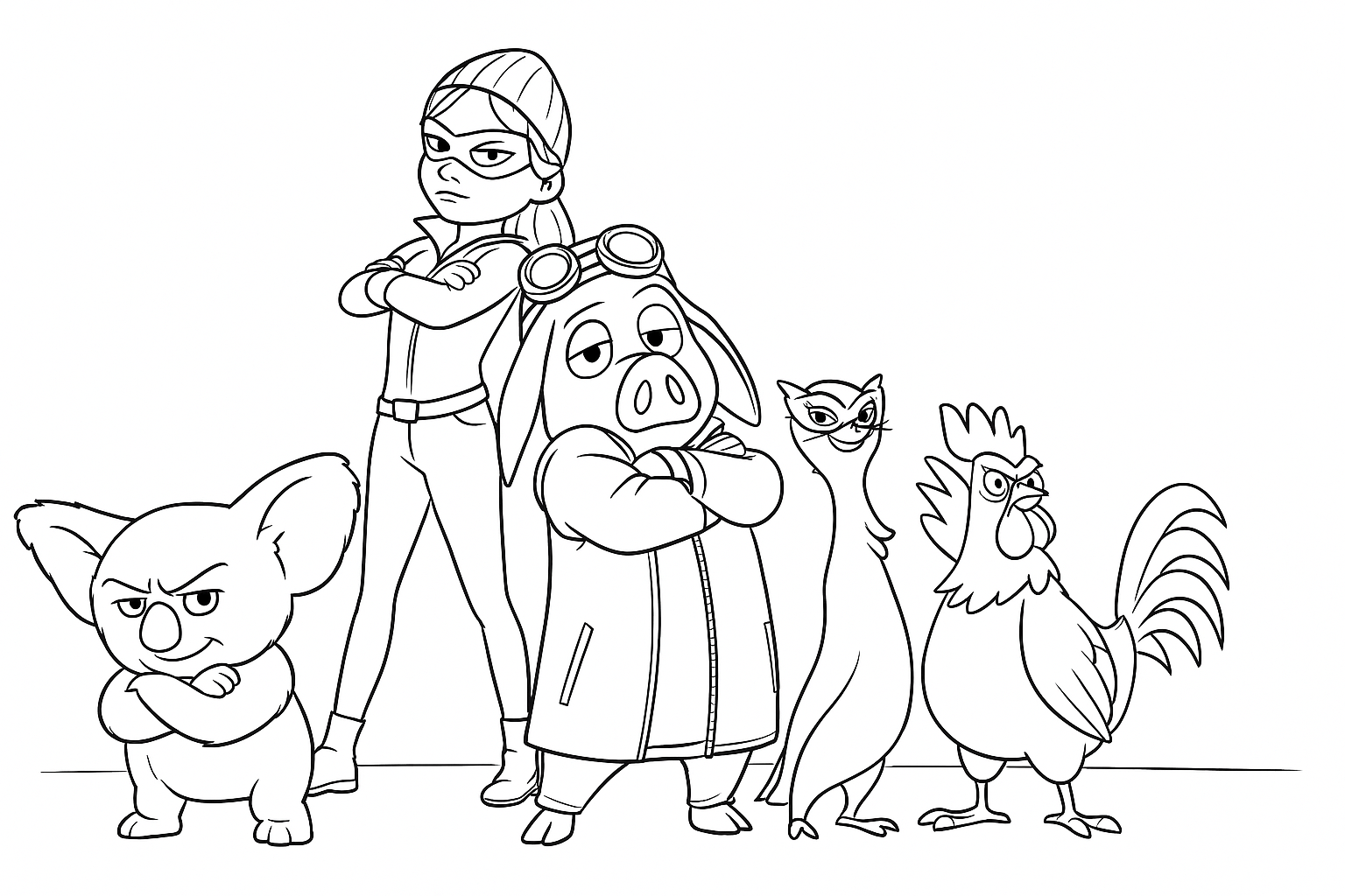 Dětská omalovánka Agent Cunik omalovanka 1 - obrázek k vytisknutí a vybarvení zdarma