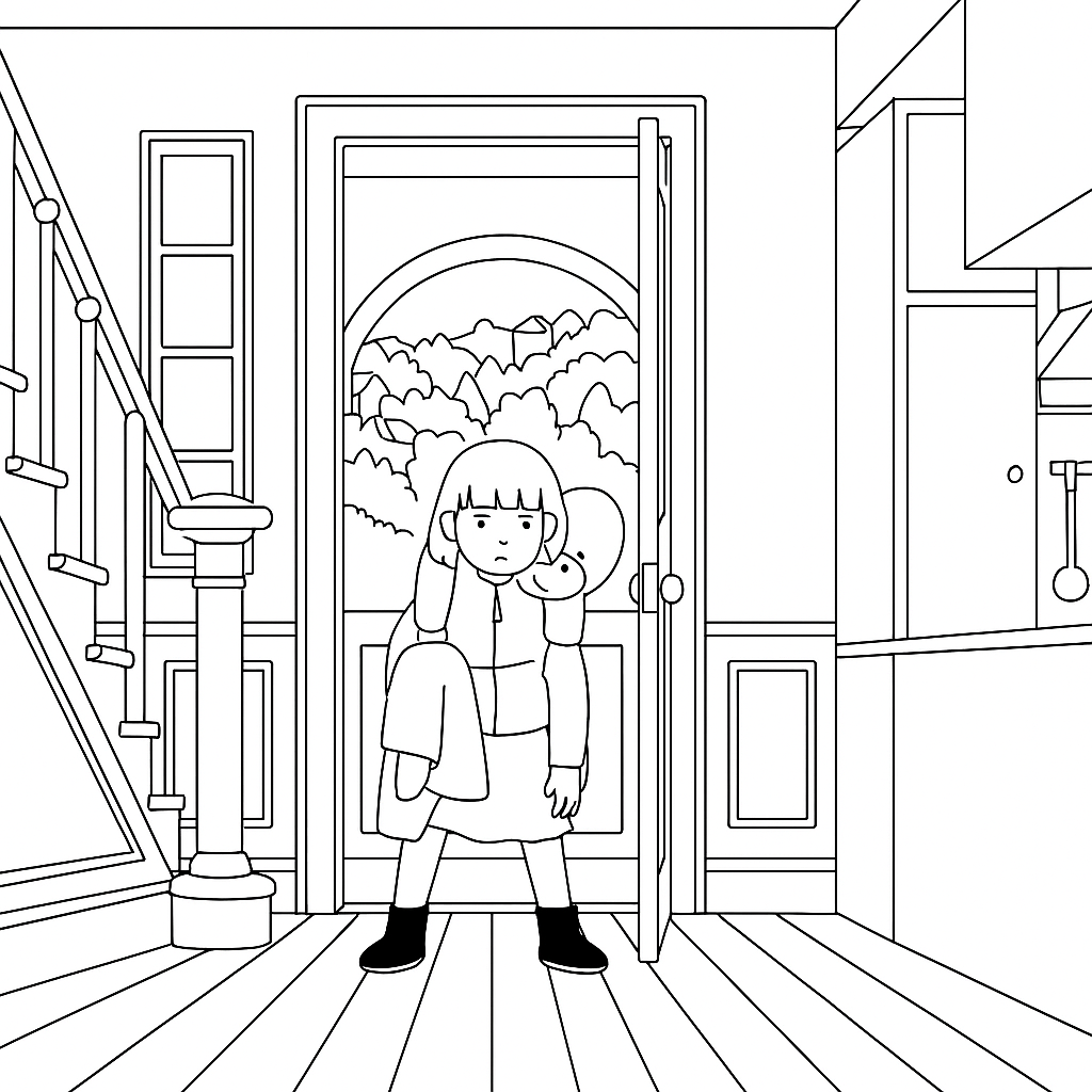 Dobrodružný obrázek k vybarvení - dětská omalovánka k vytisknutí zdarma