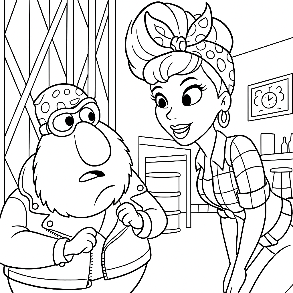 Dětská omalovánka Domácí příšerky 2 - obrázek k vytisknutí a vybarvení zdarma