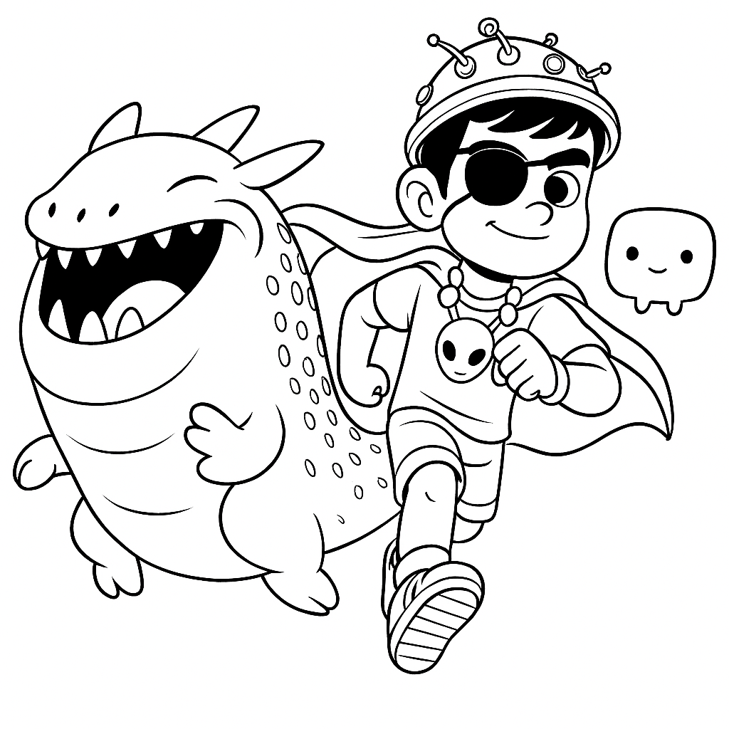 Omalovánka Elio omalovanka 1 k vytisknutí zdarma pro děti - vybarvěte si krásný obrázek