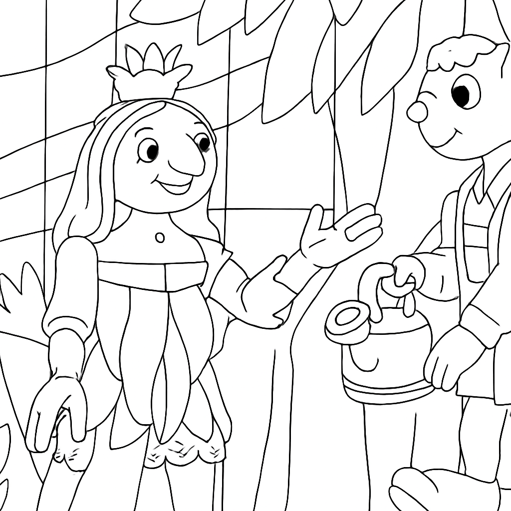 Dětská omalovánka Hurvínkova cesta do Tramtárie - obrázek k vytisknutí a vybarvení zdarma