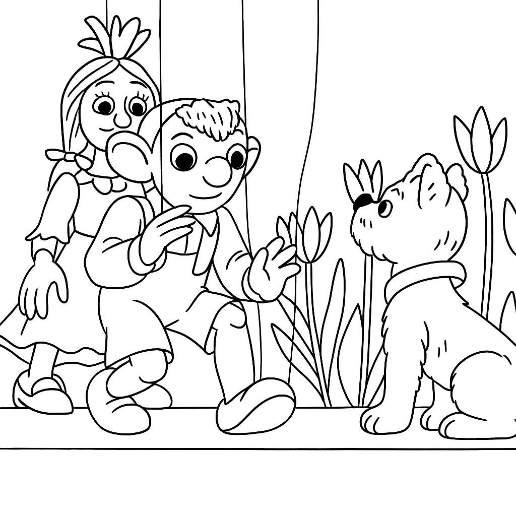 Omalovánka pro děti k vytisknutí - zábavný obrázek k vybarvení zdarma - ideální pro malé umělce