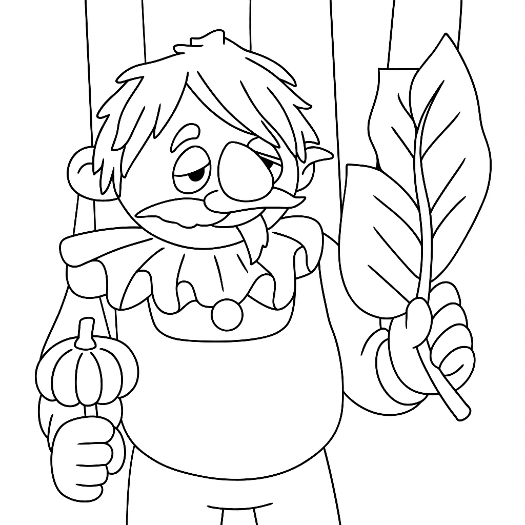 Omalovánka s pohádkovými postavami k vytisknutí pro děti zdarma - ideální pro malé umělce