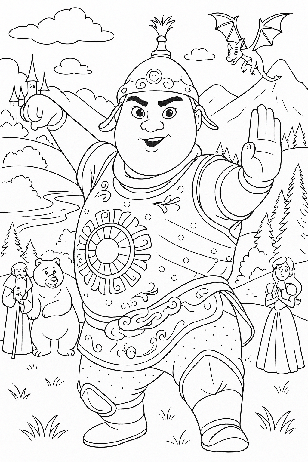 Vytiskněte si omalovánku Já Rebelka Fachan - krásný obrázek pro děti k vybarvení