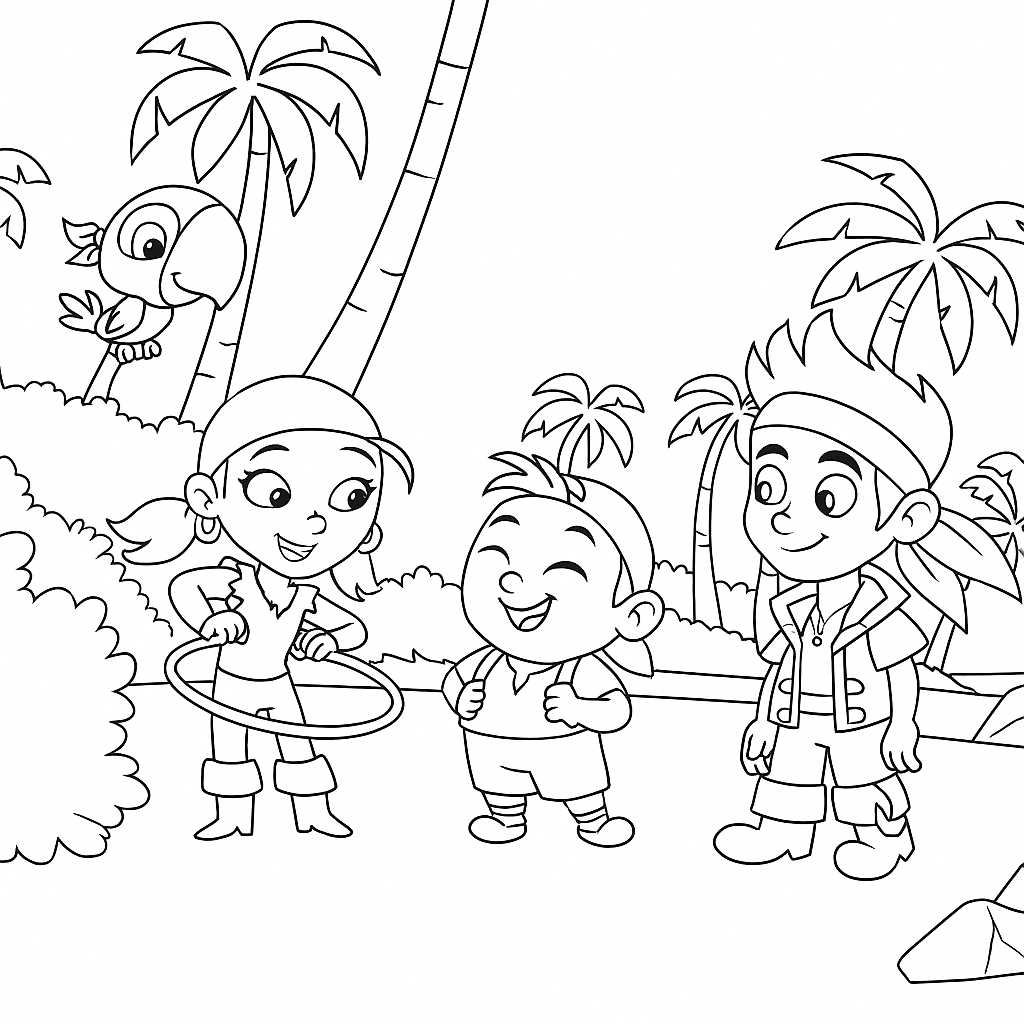 Dobrodružný obrázek k vybarvení - dětská omalovánka k vytisknutí zdarma