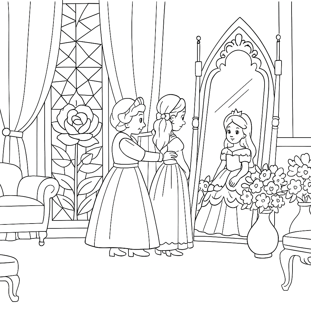 Jeníček a Mařenka: Strážci kouzel Vytiskněte si krásnou omalovánku - pohádkový obrázek pro děti k vybarvení