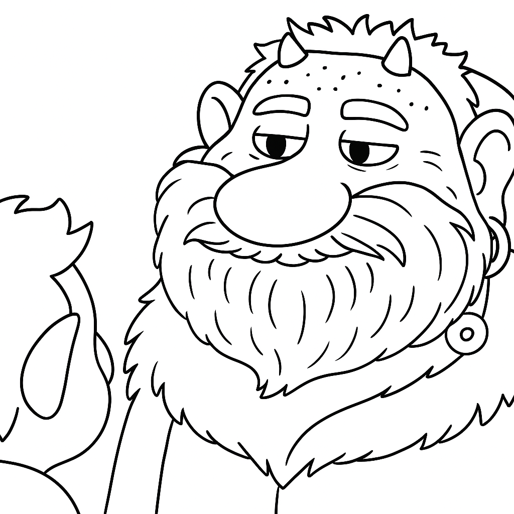 Dobrodružný obrázek k vybarvení - dětská omalovánka k vytisknutí zdarma