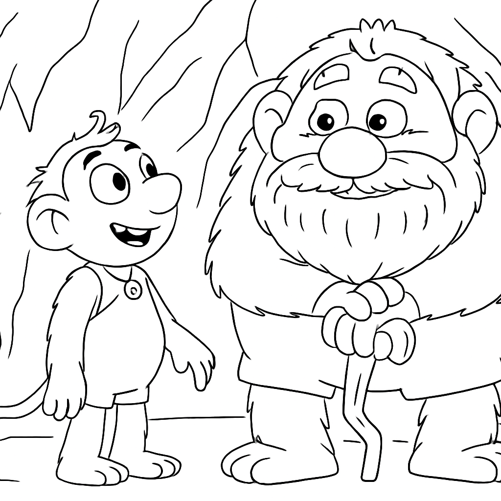 Vytiskněte si krásnou omalovánku - pohádkový obrázek pro děti k vybarvení