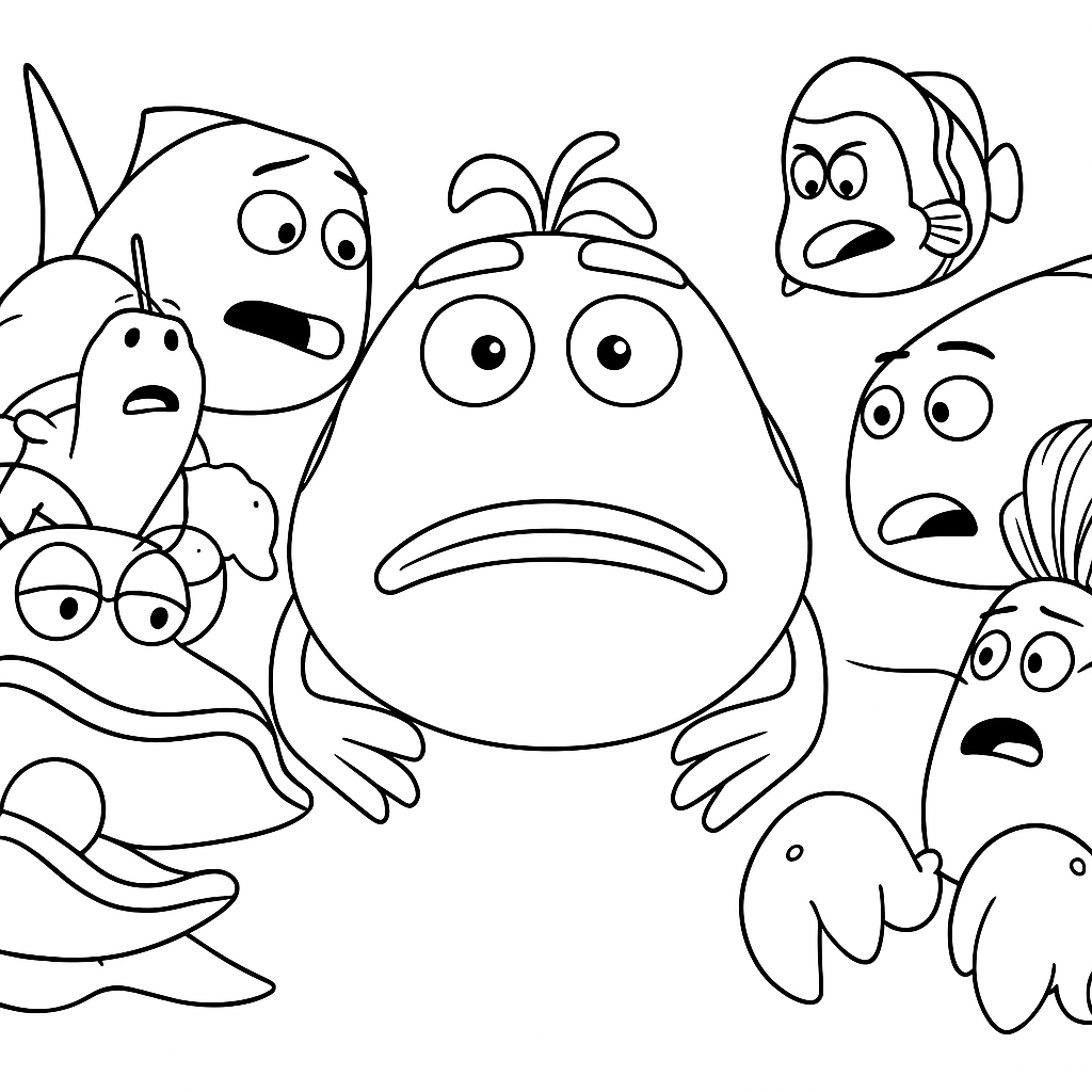 Omalovánka pro děti k vytisknutí - zábavný obrázek k vybarvení zdarma - ideální pro malé umělce