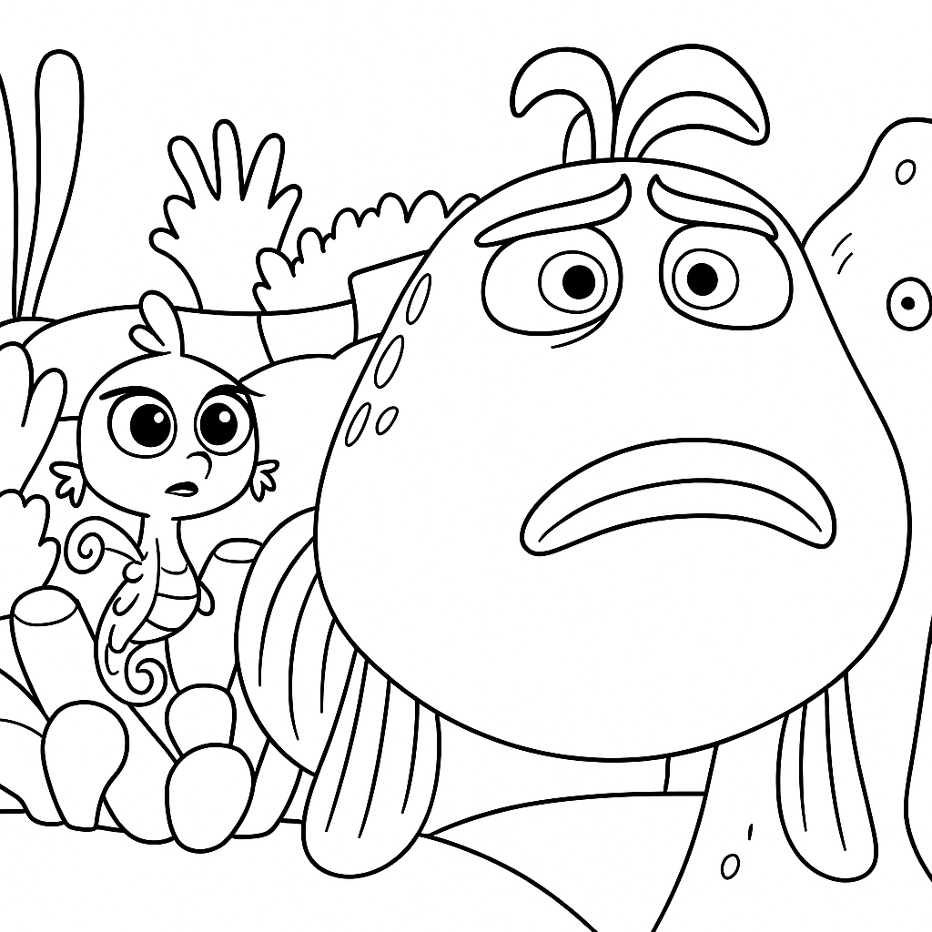 Omalovánka s pohádkovými postavami k vytisknutí pro děti zdarma - ideální pro malé umělce