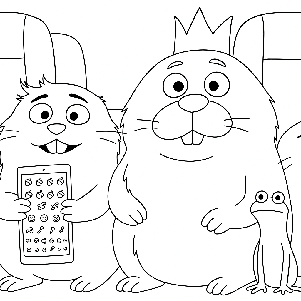 Omalovánka pro děti k vytisknutí - zábavný obrázek k vybarvení zdarma - ideální pro malé umělce