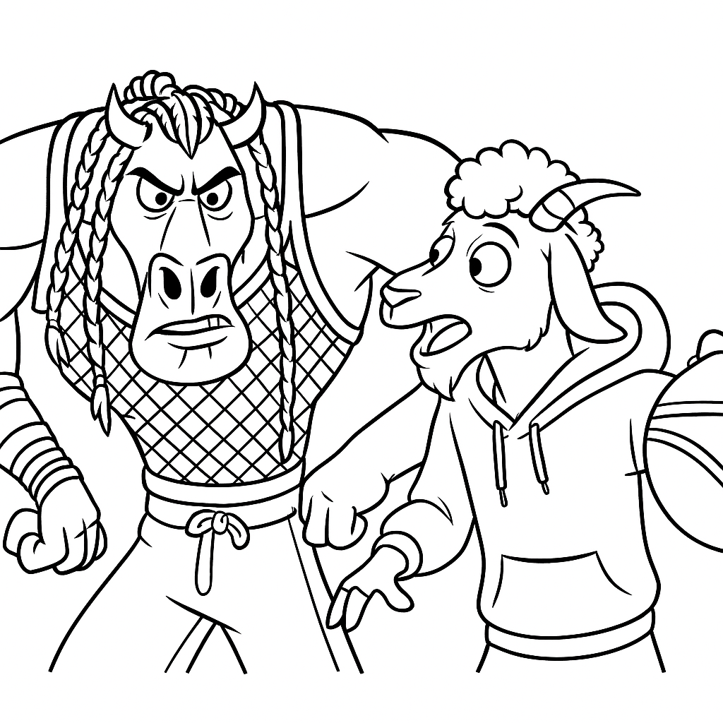 Nejlepší z nejlepších: GOAT Omalovánka Nejlepší z nejlepších: GOAT k vytisknutí zdarma pro děti - vybarvěte si krásný obrázek