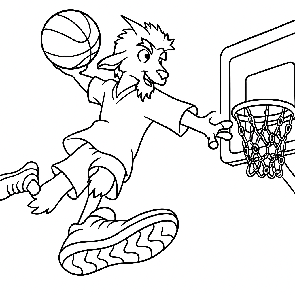 Dětská omalovánka Nejlepší z nejlepších: GOAT - obrázek k vytisknutí a vybarvení zdarma