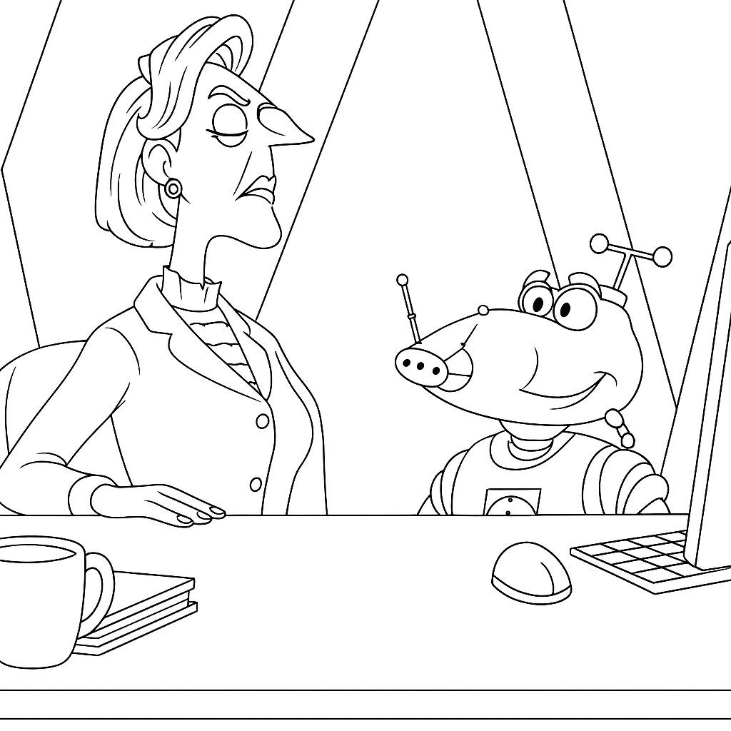 Dobrodružný obrázek k vybarvení - dětská omalovánka k vytisknutí zdarma