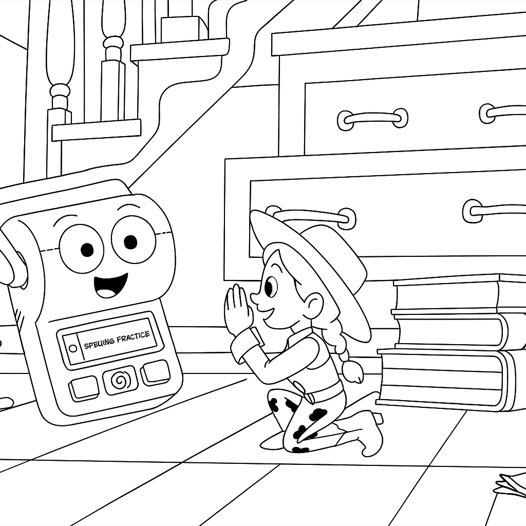 Toy Story 5: Příběh hraček Dětská omalovánka Toy Story 5: Příběh hraček - obrázek k vytisknutí a vybarvení zdarma