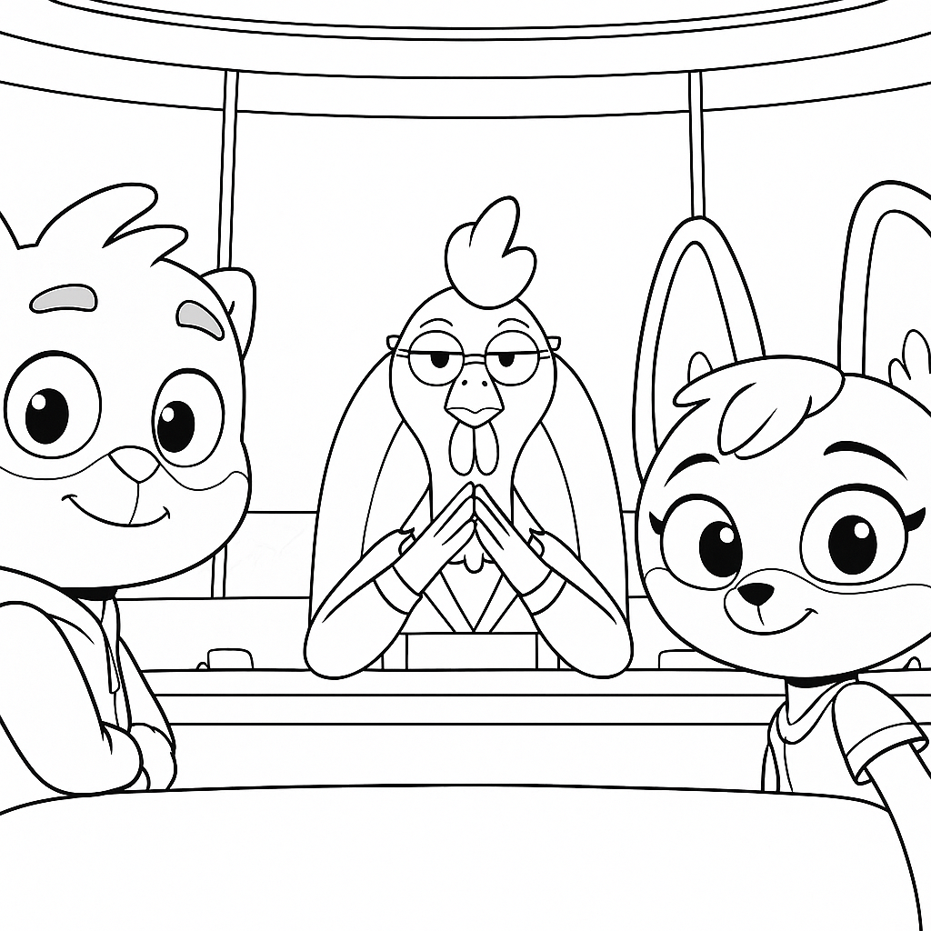 Dětská omalovánka Zvireci pripady - obrázek k vytisknutí a vybarvení zdarma