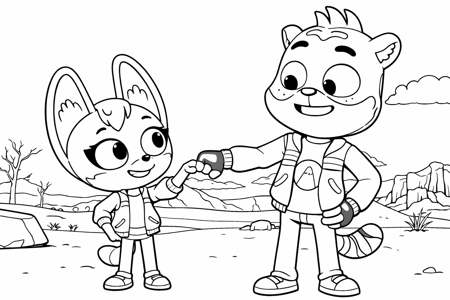 Omalovánka Zvireci pripady omalovanka pro děti k vytisknutí - zábavný obrázek k vybarvení